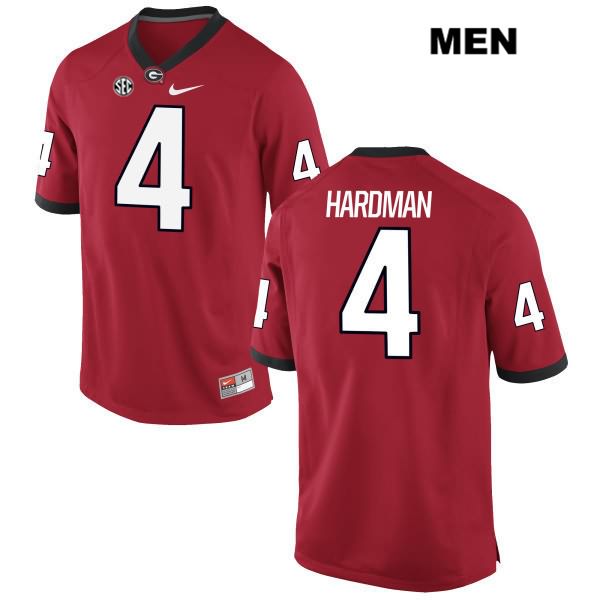 Georgia Bulldogs Men's Mecole Hardman #4 NCAA Authentic Red Nike Stitched College Football Jersey MEE0256VP